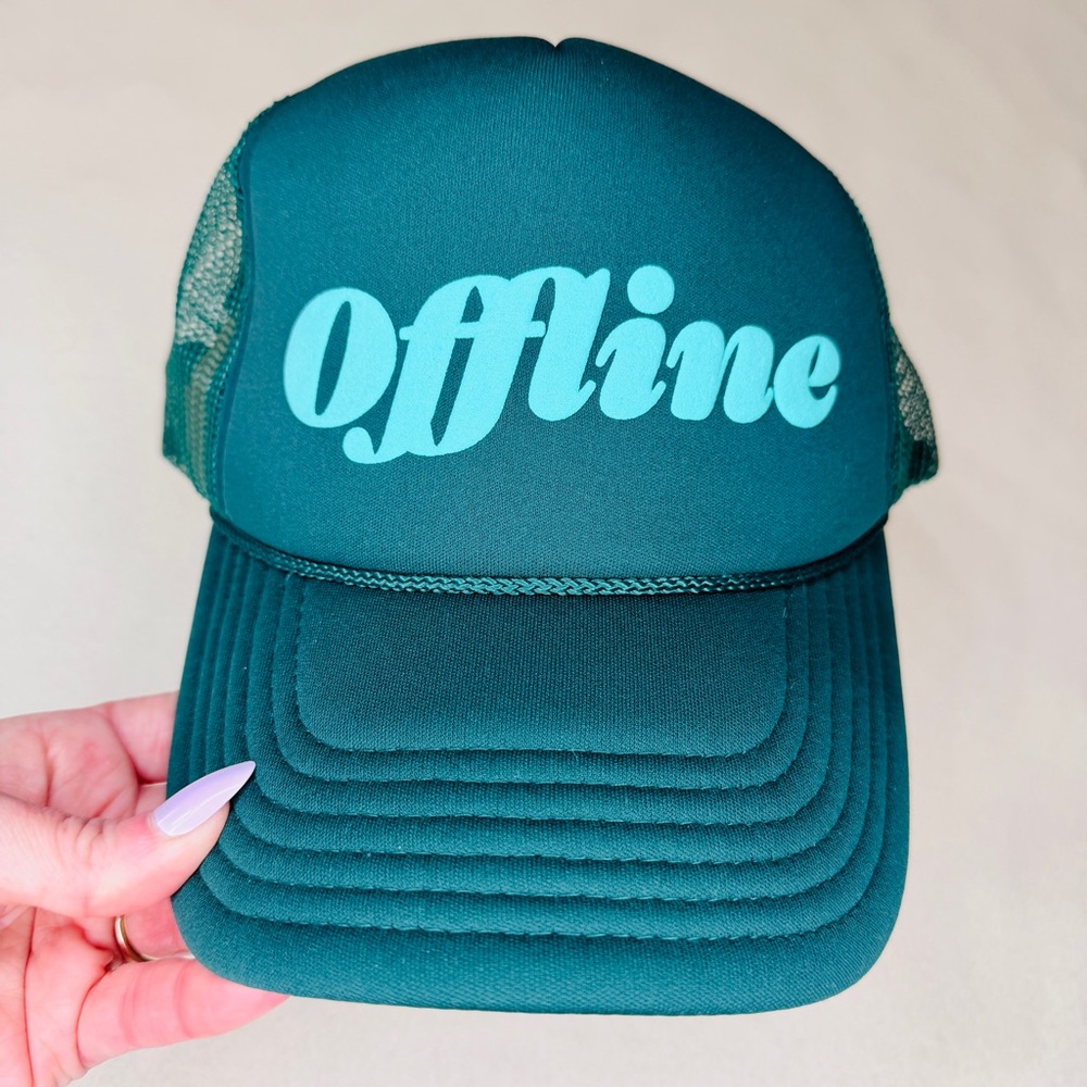 Teal 'Offline' Trucker Hat